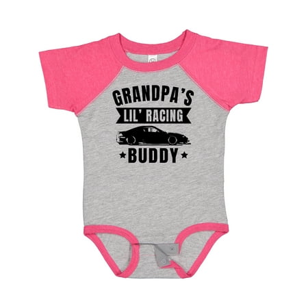 

Inktastic Grandpas Lil Racing Buddy Gift Baby Boy or Baby Girl Bodysuit