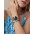 thumbnail image 6 of Wearlizer Beaded Agate Band Compatible with Apple Watch 38/40/41/42/44/45/46/49mm, Handmade Natural Stone Stretch Bracelet for Women, Boho Strap for iWatch Series 11/10/9/8/7/6/5/4/SE/Ultra, 6 of 7