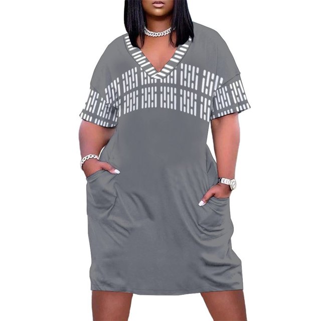 Vestido holgado con bolsillos y luces imperiales vestidos de lujo para mujer vestidos de verano 2025