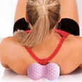 thumbnail image 3 of 4 Bolas De De Maní, Doble Bola De , Rodillo De Automensaje, Parte Posterior Del Pie, Cuello, Color Rosa, 3 of 5