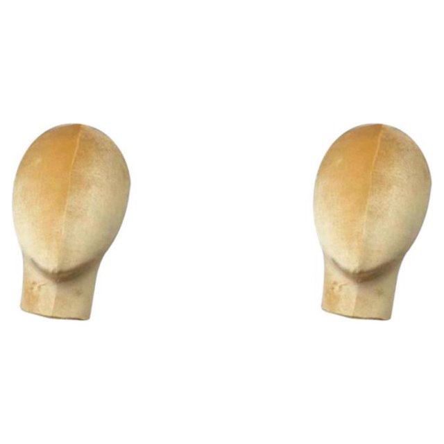 Destyer 1/2/3/5 Mannequin Manikin Head Model Wigs Glasses Hats Display Stand Gold 2PCS