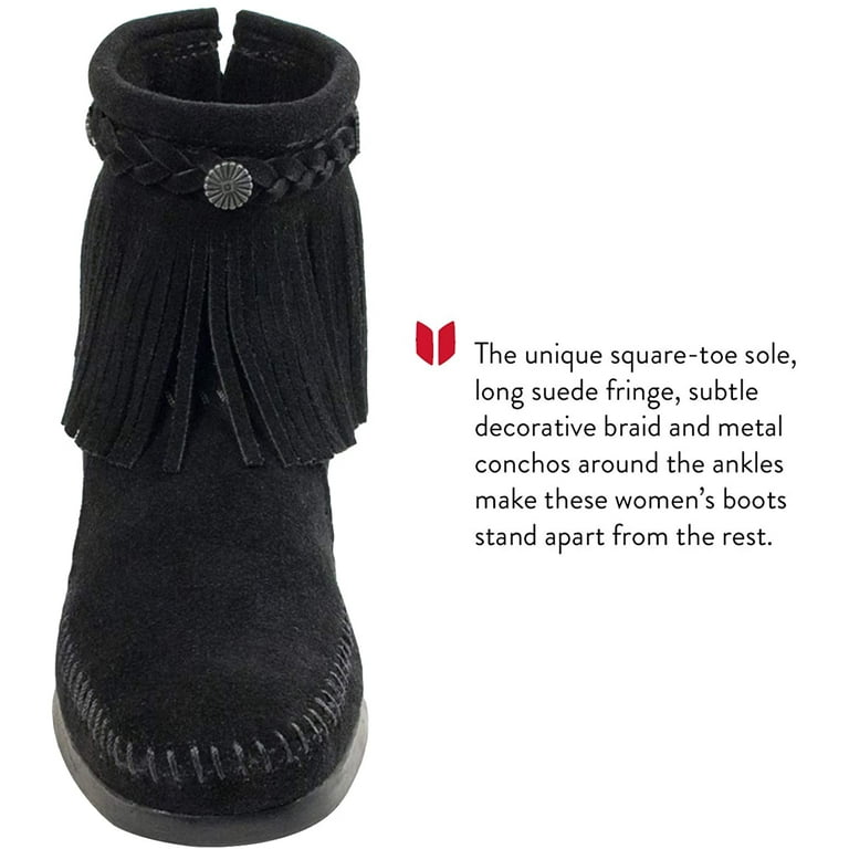 Minnetonka boots black clearance
