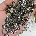 thumbnail image 2 of Decoración de uñas con diamantes de imitación de fondo plano con forma especial, mezcla de diamantes minerales negros, diamantes de imitación plateados Super Flash, paquete de 50, 2 of 5
