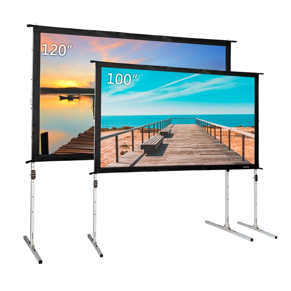 GLiving 120 inch 169 Projection Screen Anticrease Portable Projector
