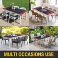 thumbnail image 5 of 4th of July Table Cloths for 3 Foot Rectangle Tables, Country Texas Star Flag Red Blue Wooden Grain Patio Waterproof Elastic Fitted Tablecloths, Washable Rectangular Table Cover for Camping, 5 of 8