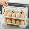 thumbnail image 2 of MesaSe Egg Container for Refrigerator 3-Tier Holder Rack with Handle & Flipping Tier Time Marker 30 Counts, 2 of 5