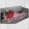 thumbnail image 6 of Love Soft Flannel Fleece Throw Blanket, Love You Heart on Grunge Style Rustic Wooden Background Valentines Day Retro Print, Cozy Plush for Indoor and Outdoor Use, 50" x 70", Red Pink, by Ambesonne, 6 of 6