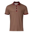 thumbnail image 4 of Ketyyh-chn99 Mens Polo Fashion Male Summer Casual Loose Print T Shirt Coffee,3XL, 4 of 4