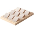 thumbnail image 3 of Portatarjetas de Pendiente de de Madera Natural con de 9 pares Sunnimix Exhibición del titular del pendiente, 3 of 8