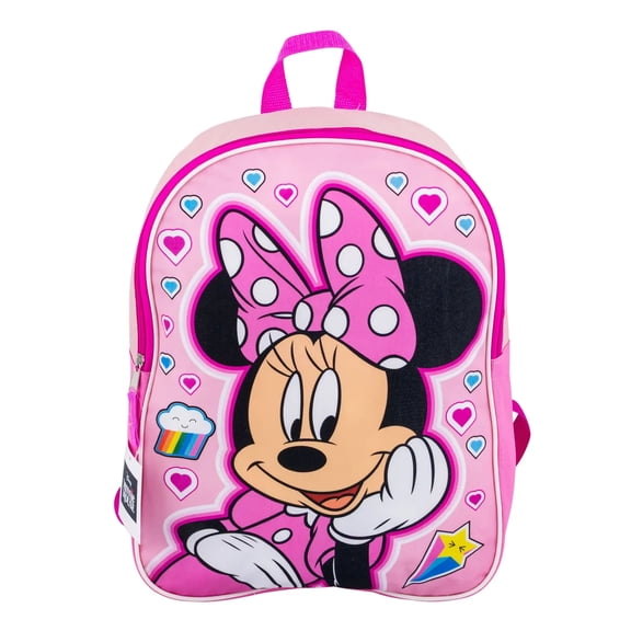 Disney Minnie Mouse Kids School Backpack, 15"-No side pockets