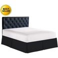 thumbnail image 2 of Elegant Comfort Black Microfiber Pleated Tailored Bed Skirt, Queen, 2 of 3