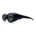 thumbnail image 6 of Oval Geometric Dimensional Diamond Cut Bevel Plastic Sport Sunglasses All Black, 6 of 8