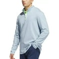 thumbnail image 2 of Adidas Sweatshirt Men's 2XL Wonder Blue Striped Long Sleeve 1/4-Zip Golf APP1193, 2 of 6