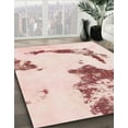 thumbnail image 2 of Ahgly Company Indoor Round Abstract Light Coral Pink Abstract Area Rugs, 3' Round, 2 of 6