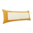 thumbnail image 5 of LR Home 16" x 24" Yellow/Cream Bordered Cotton Adult Decorative Throw Pillow Cover, 5 of 9