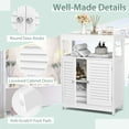 thumbnail image 6 of Costway Bathroom Floor Cabinet Free Standing Storage Organizer w/ Double Shutter Doors, 6 of 9