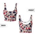 thumbnail image 3 of Sikiie Barbeque1 Print Strappy Sports Bra for Women Padded Push Up Sports Bra Athletic Running Sports Bra Workout Bra Yoga Bra, 3 of 5
