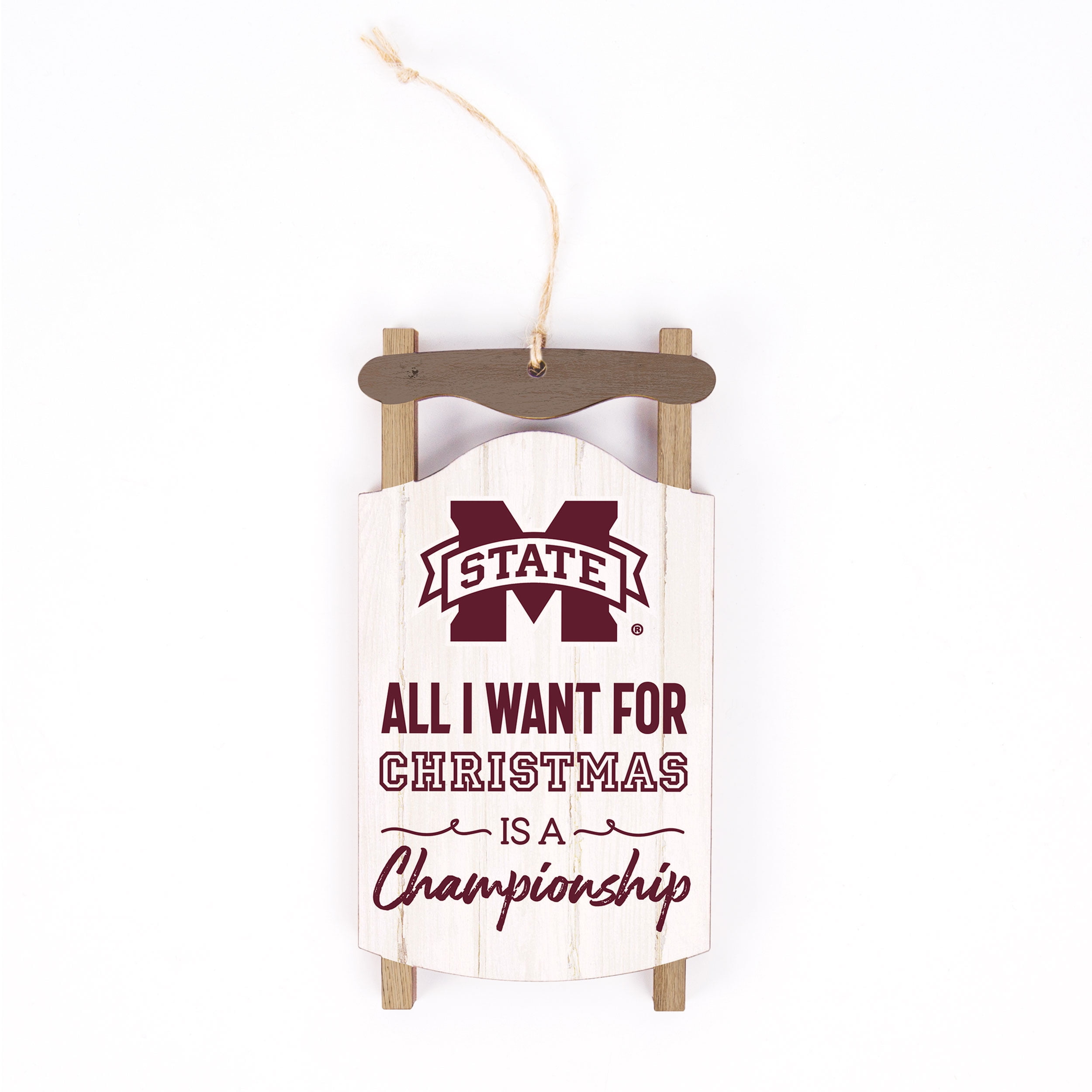 Mississippi State MSU Bulldogs NCAA Sled Christmas Holiday Ornament Authentic 