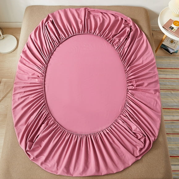 Lightweight Super Soft Easy Care Cotton Sheet with High Elastic Elastic Bands 360° Full Wrap Design - Kids - Bean Paste-150/190 thin mattress