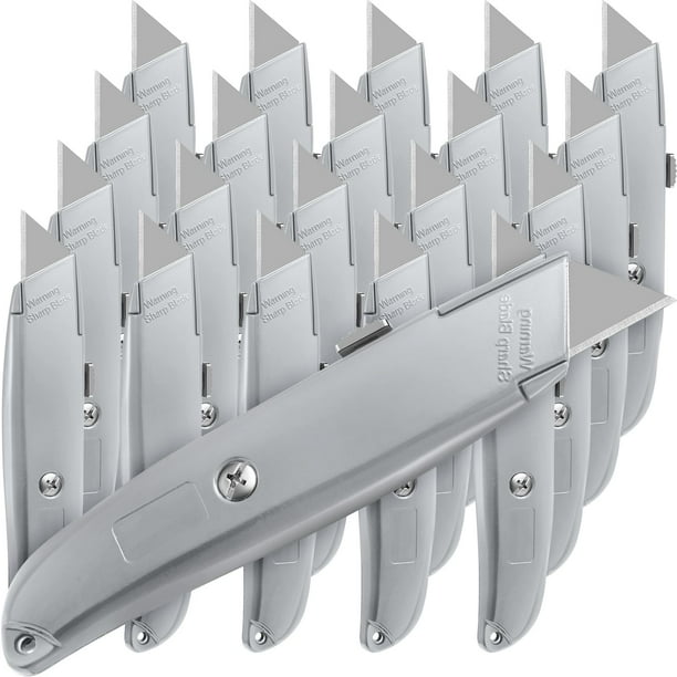 Navaja multiusos Reginary, 20 unidades, de aleación de aluminio, retráctil