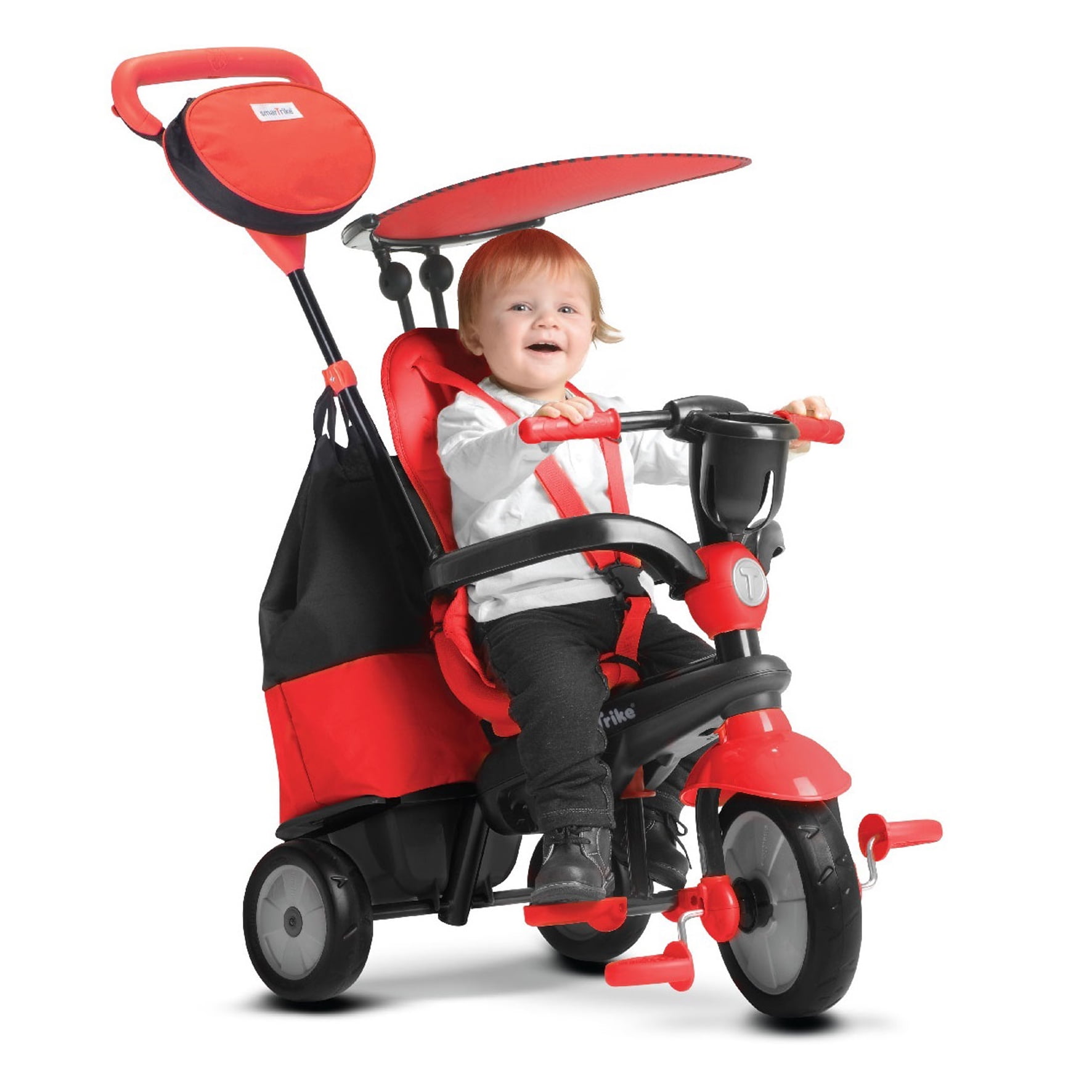 kids ride behind bike