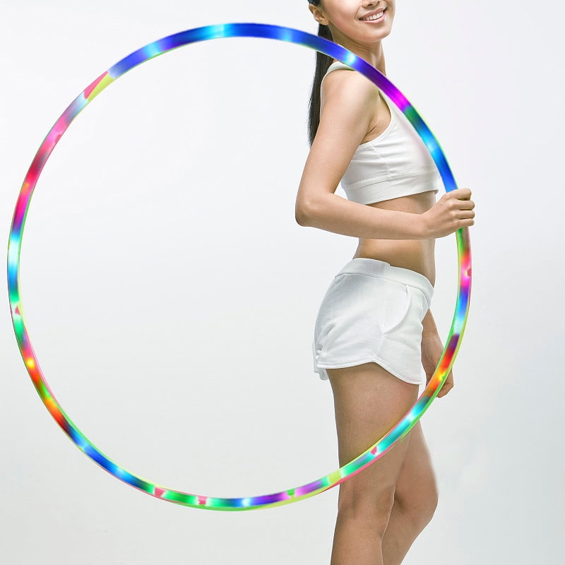 10 LED Glowing Sport Hoop Weight Loss Hula Hoop for Adults & Children, Detachable & Adjustable Design, High Quality Foam Padded
