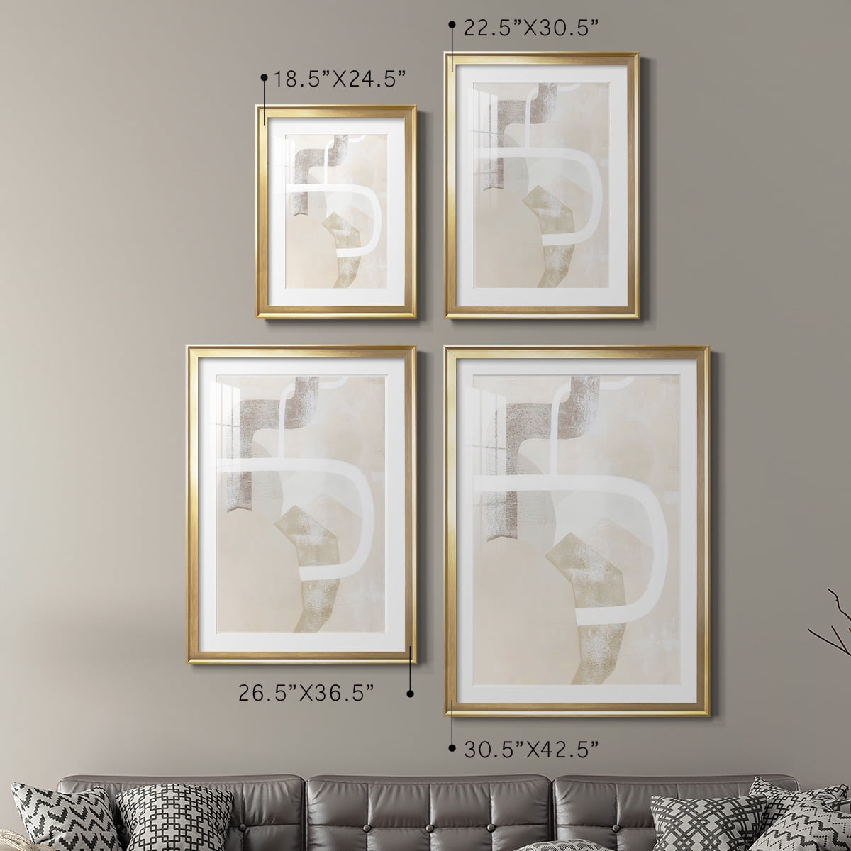 Wexford Home Quiet Affection I Premium Framed Print, 30.5" x 42.5" - Ready to Hang, Gold (Set of 2)
