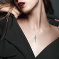 thumbnail image 4 of Crystal Cross Necklace for Ashes Birthstone Cross Urn Necklaces for Ashes Keepsake Cremation Jewelry for Pet Human Ashes, 4 of 7