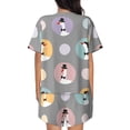 thumbnail image 3 of Bingfone Cute Geese Print Pajamas Sets for Women Soft Short-Sleeved Pjs with Lounge Shorts Two Piece Sleepwear, 3 of 8