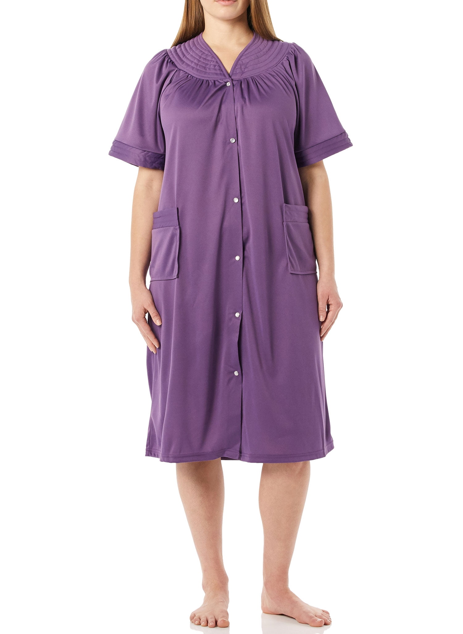 cotton housecoat with snaps