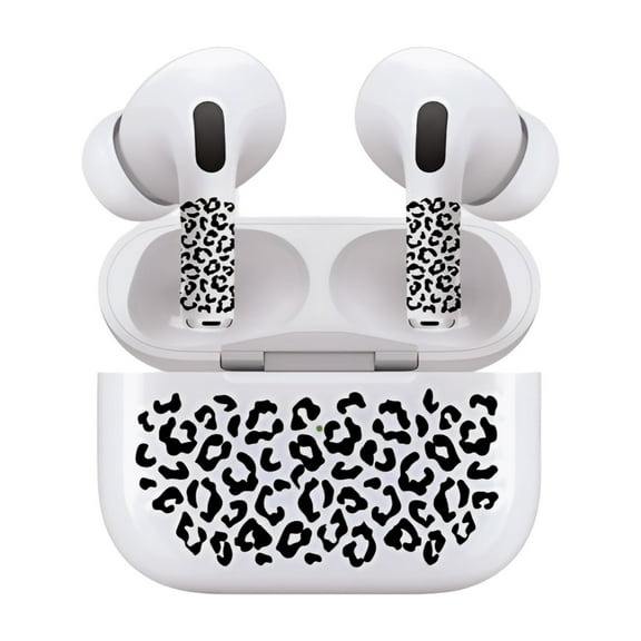 AirSkins - Decals for AirPods 4, Leopard Print Design, Scratch-Resistant, Precision Fit, Wireless Charging Friendly, Easy Application, Durable Protection for Earbuds & Case - Unit per pack