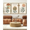 thumbnail image 3 of SHENIFY Boho Wall Art 16x24in3pcs Natural Framed Sage Plant Botanical Bohemain Wall Printing Abstract Canvas Prints with Leaf & Sun Lines, 3 of 5