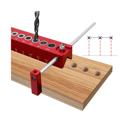 

Winyuyby 3-12mm Vertical Pocket Hole Jig Woodworking Dowel Drill Guide Self Centering Drill Bit Guide Jig Positioner Locator