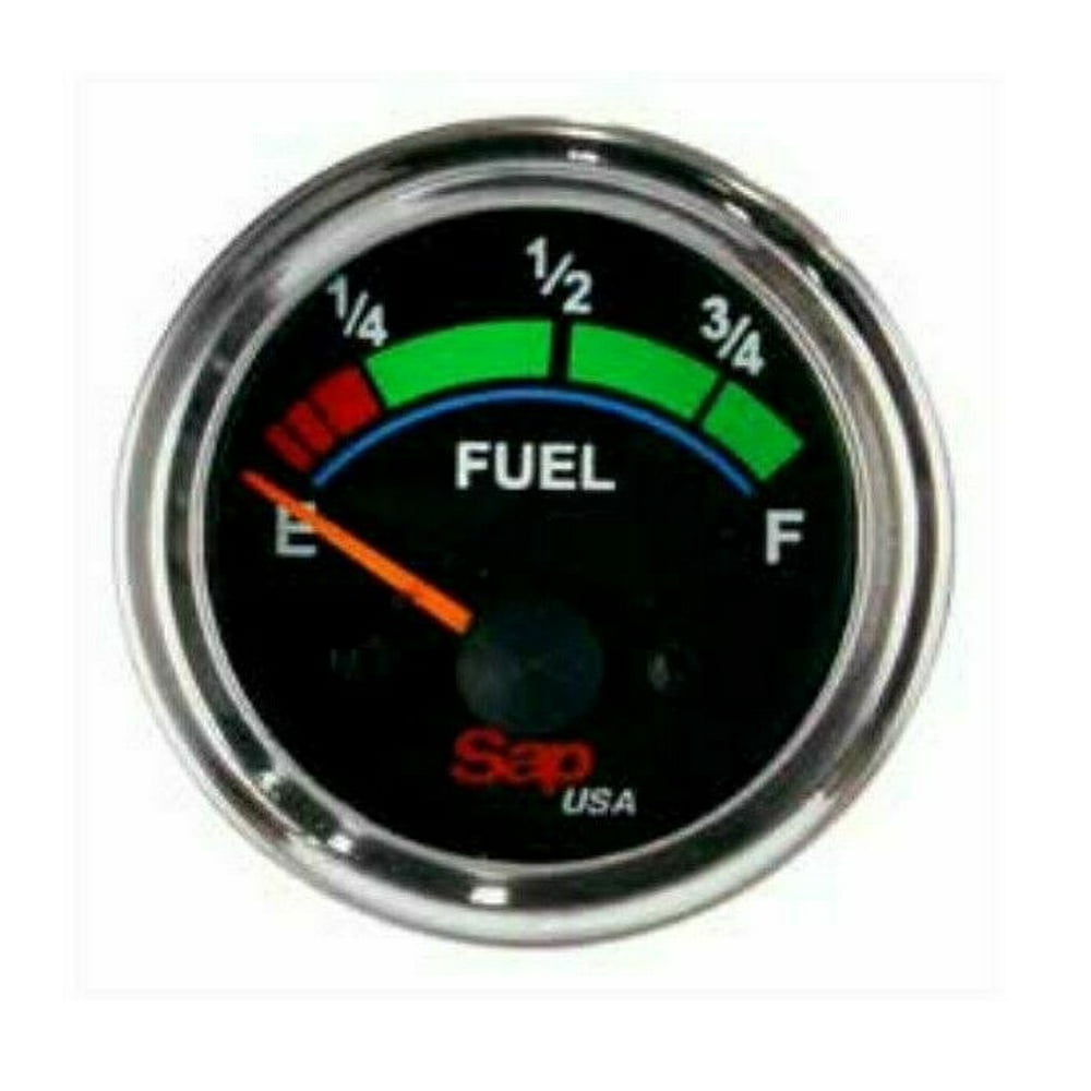 Fuel Gauge Black 2 Inch 52mm 12 Voltage 10180 Ohms Car Boat Motor