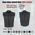 thumbnail image 3 of Dream Apparel Men's Biker Cuttoff Vest Denim/Cotton Shirt with Vintage and Frayed Sleeveless Look 2 Front Pockets, 3 of 7