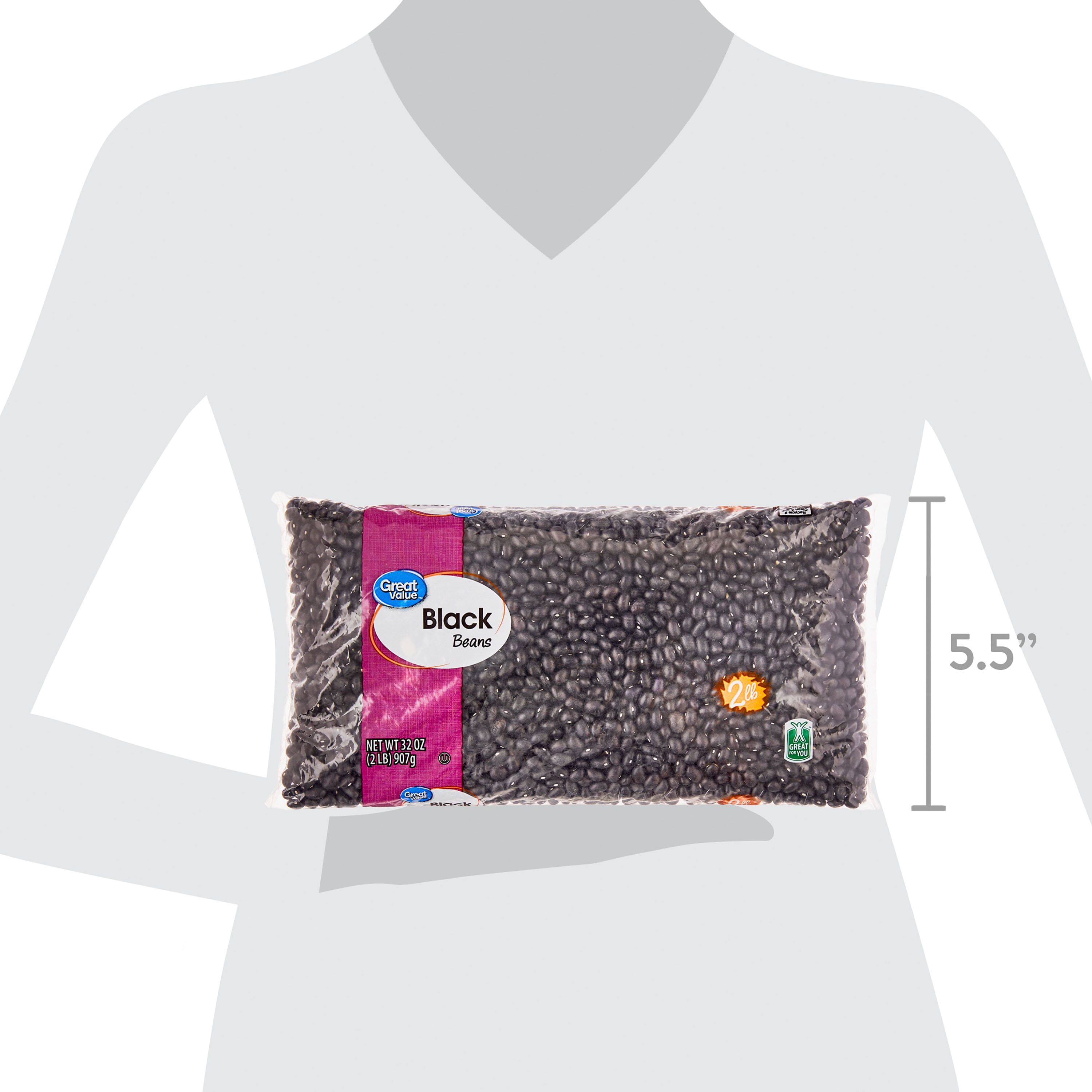 (2 pack) Great Value Black Beans, 32 oz