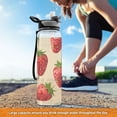 thumbnail image 6 of Lots Of Strawberries Sports Water Bottle 32oz with Straw for Kids Travel Mug BPA Free Leak Proof for School, 6 of 7