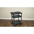 thumbnail image 2 of Luxor 18" x 24" x 34" Tuffy Two Shelf Flat Utility Cart With Electrical - Black, 2 of 4