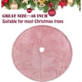 thumbnail image 3 of Falda con forma de árbol AOGU, 122 cm, piel sintética rosa, de felpa, para Navidad, 3 of 5