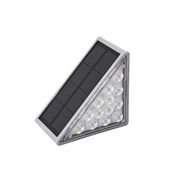 Wosthever Lámpara de paso solar Ahorro de energía Conservación de energía Luces de escaleras Lente óptica segura a prueba de decoloración Diseño Iluminación y accesorios Blanco cálido Wosthever HA072929-01