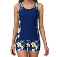 thumbnail image 6 of Women's Two-Piece Swimsuit Set with Padded Bra, Sleeveless Round Neck Casual Printed Beachwear, 6 of 9