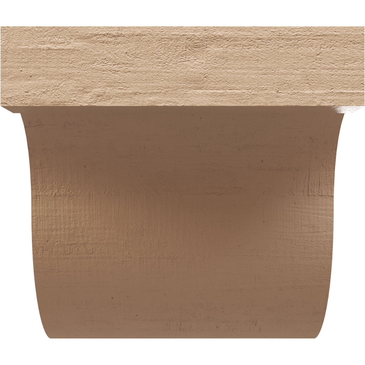 4"W x 4"D x 4"H Wide Del Monte Rough Cedar Woodgrain TimberThane Corbel, Primed Tan