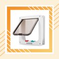 thumbnail image 3 of Smart Flap Door with 4 Way Dog Small Brick Wall Easy Pets Gate Kit Cat Locking Lock ABS Plastic Small Pets Gate Kit Controllable Doors Free Access, 3 of 8