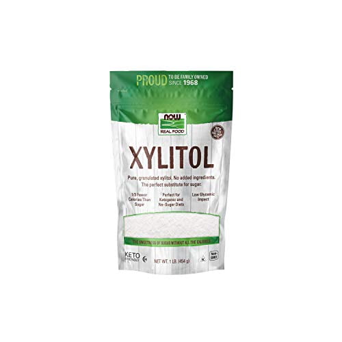 NOW Natural Foods, Xylitol, Pure with No Added Ingredients, KetoFriendly, Low Glycemic Impact