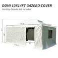 thumbnail image 4 of Gazebo Accessories 10' x 14' Double Roof Universal Winter Gazebo Cover for Hardtop Gazebos,Enclosed Cover with Sidewalls and Mesh Windows Waterproof (White), 4 of 9