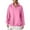 Pink, variant on Women's Loose Button Up Pullover Oversized Drop Shoulder Sweatshirt Casual V Neck Long Sleeve Solid Color Sweatshirt