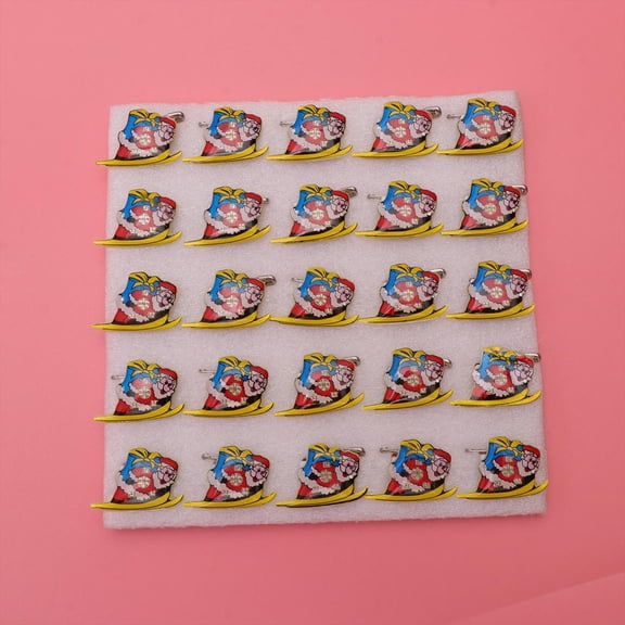 WEAVILUX Christmas Glitter Brooches 25Pcs LED Luminous Enamel Party Decorations