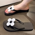 thumbnail image 2 of Yuanlong Womens Flip Flops Flower Decoration Thong Sandals Flat Casual Beach Open Toe Everyday Wear Footwear, 2 of 5