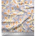 thumbnail image 1 of Soimoi Cotton Poplin Fabric Leaves,Floral & Paisley Block Fabric Prints by Yard 56 Inch Wide, 1 of 3