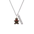 thumbnail image 2 of Delight Jewelry Enamel Gingerbread Boy Silvertone Mother Daughter Bar Charm Necklace, 23", 2 of 4